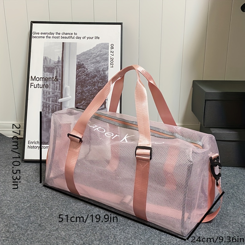 PVC Transparent Fitness Training Bag Large Capacity Hand Luggage