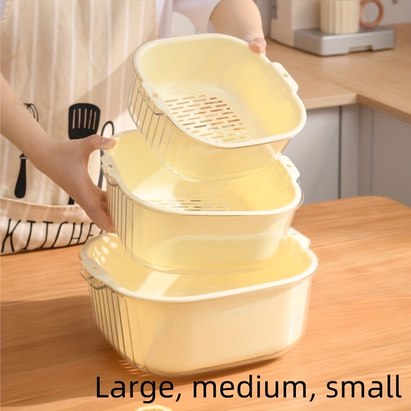 Double Layer Vegetable Washing & Draining Basket (small) For