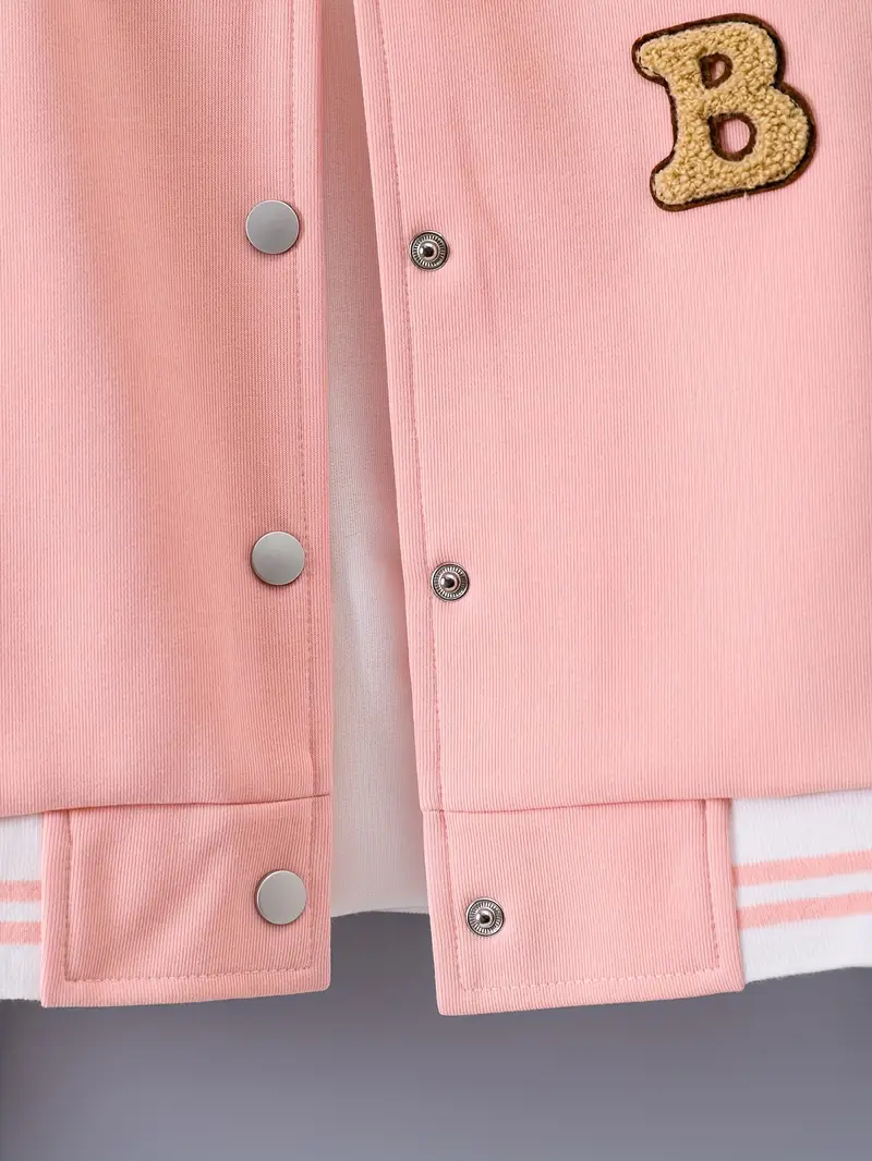 New Letter Long Sleeve Short Color Matching Jacket New Letter Long Sleeve Short Color Matching Jacket