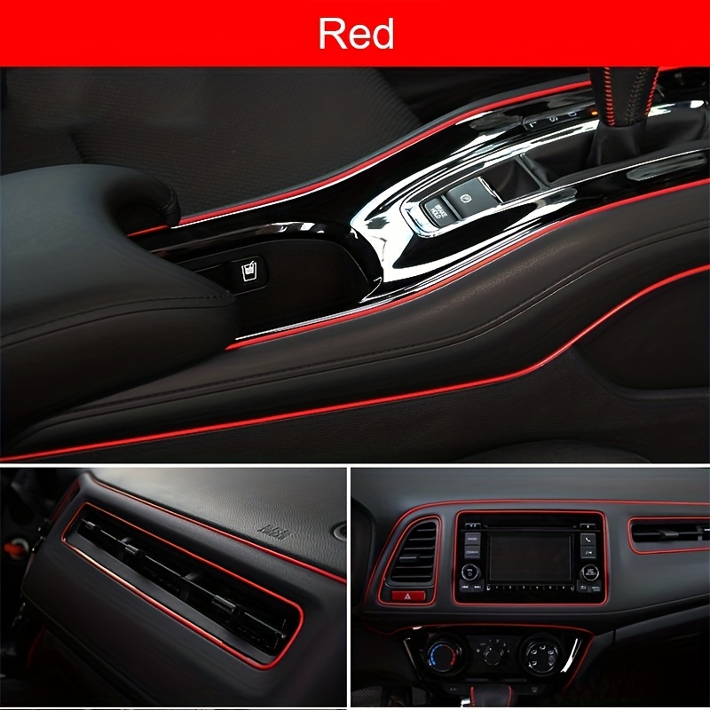 Car Interior Trim Strips,Universal 16.4 ft Car Electroplating Decoration  Styling Door Dashboard, Flexible Interior Trim Accessories with Installing