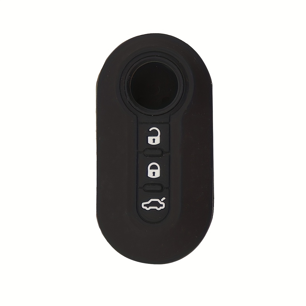  Funda de silicona para llave de coche, para Fiat 500 Panda  Punto Bravo alarma de coche 3 botones Flip plegable clave con no toque mi  llave : Todo lo demás