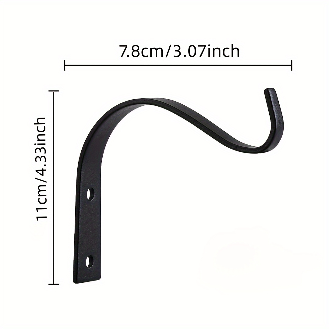 1pc Modern Simple Black Metal Wrought Iron Spray Painted