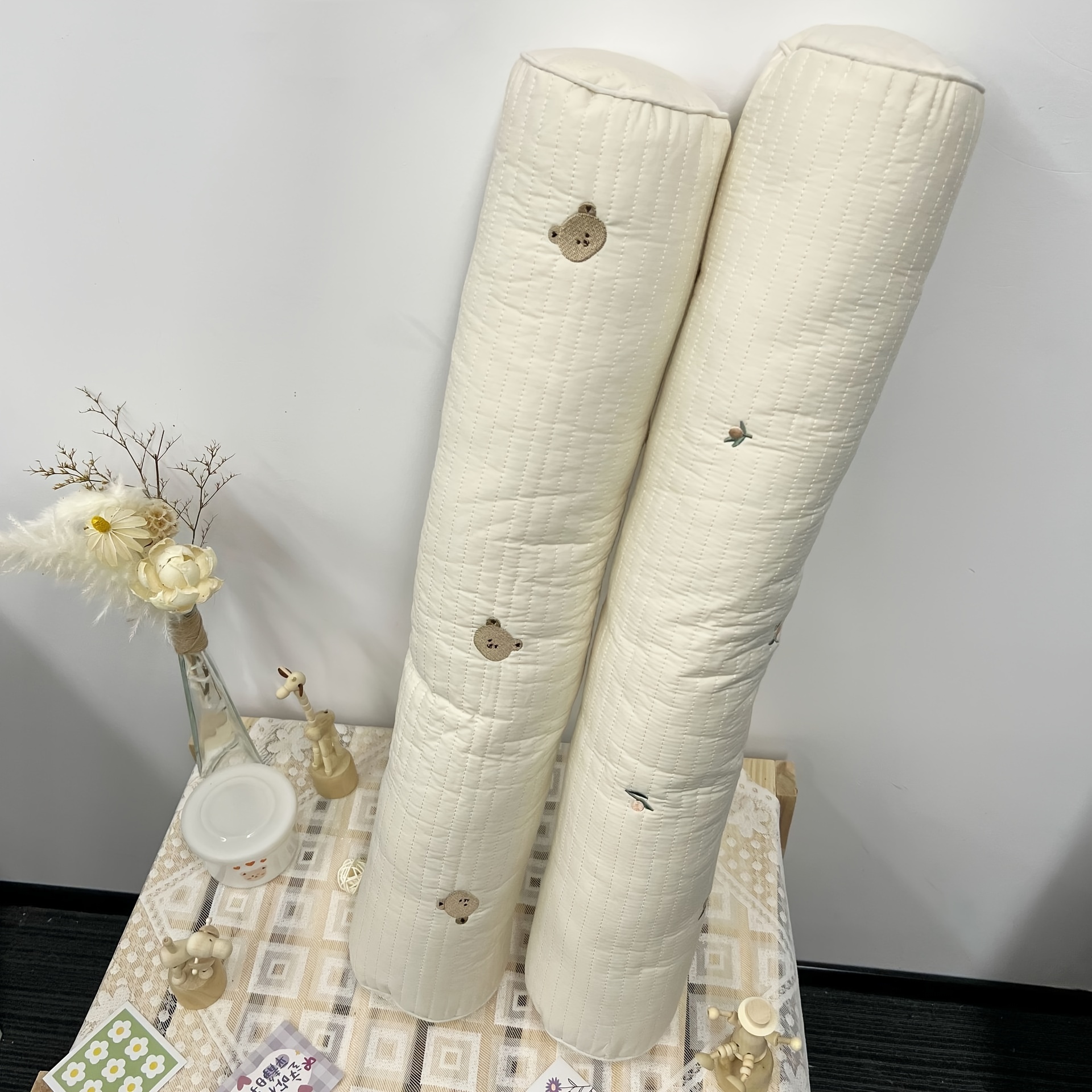 Quilted Embroidery Kissing Pillow for Baby Safety