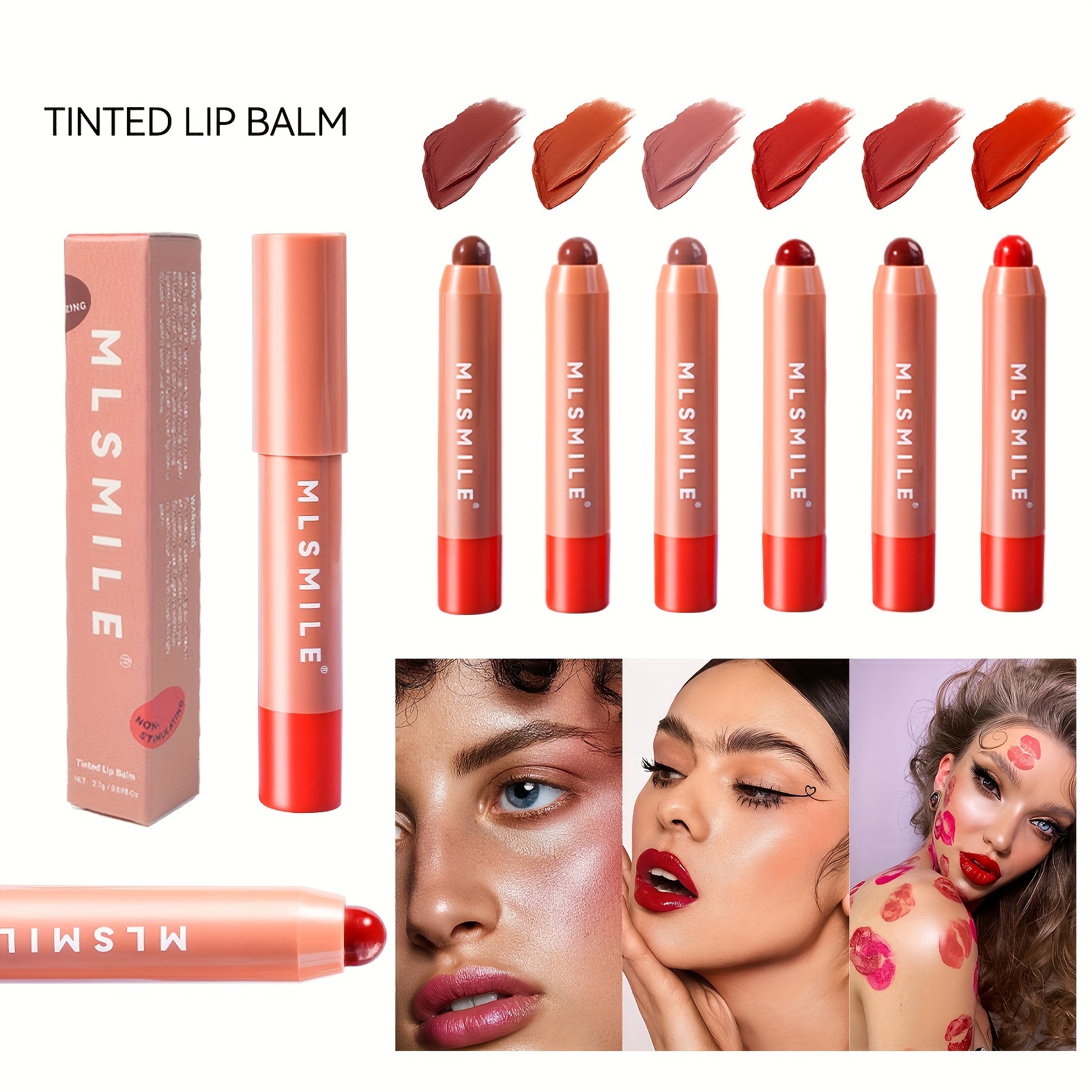 6 Colors Color Rendering Plumping Lip Balm Tinted Lip Balm Plumper