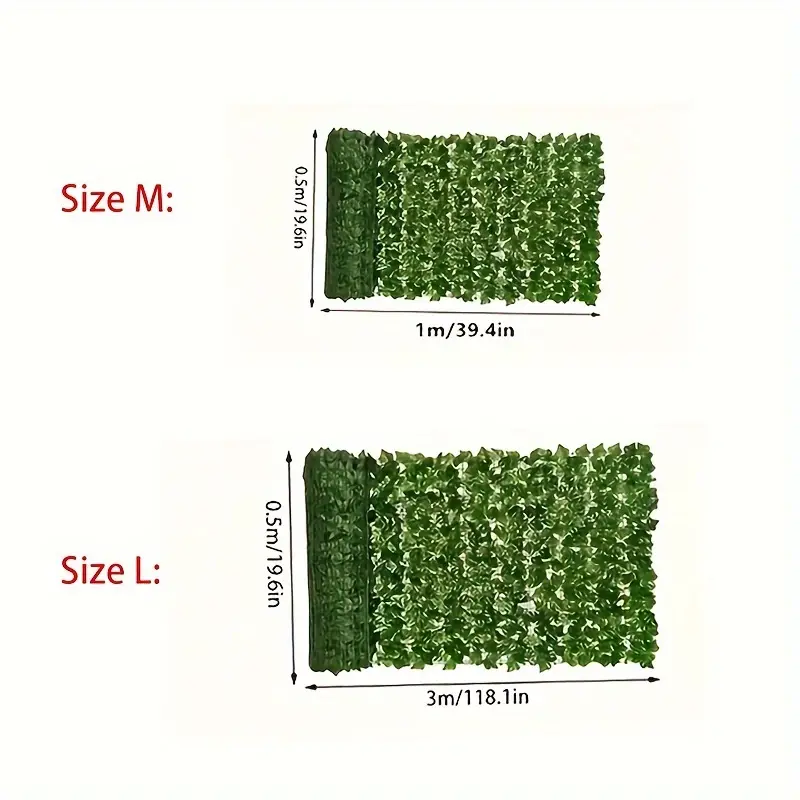 Artificial ivy mat for fence or gardenscreen