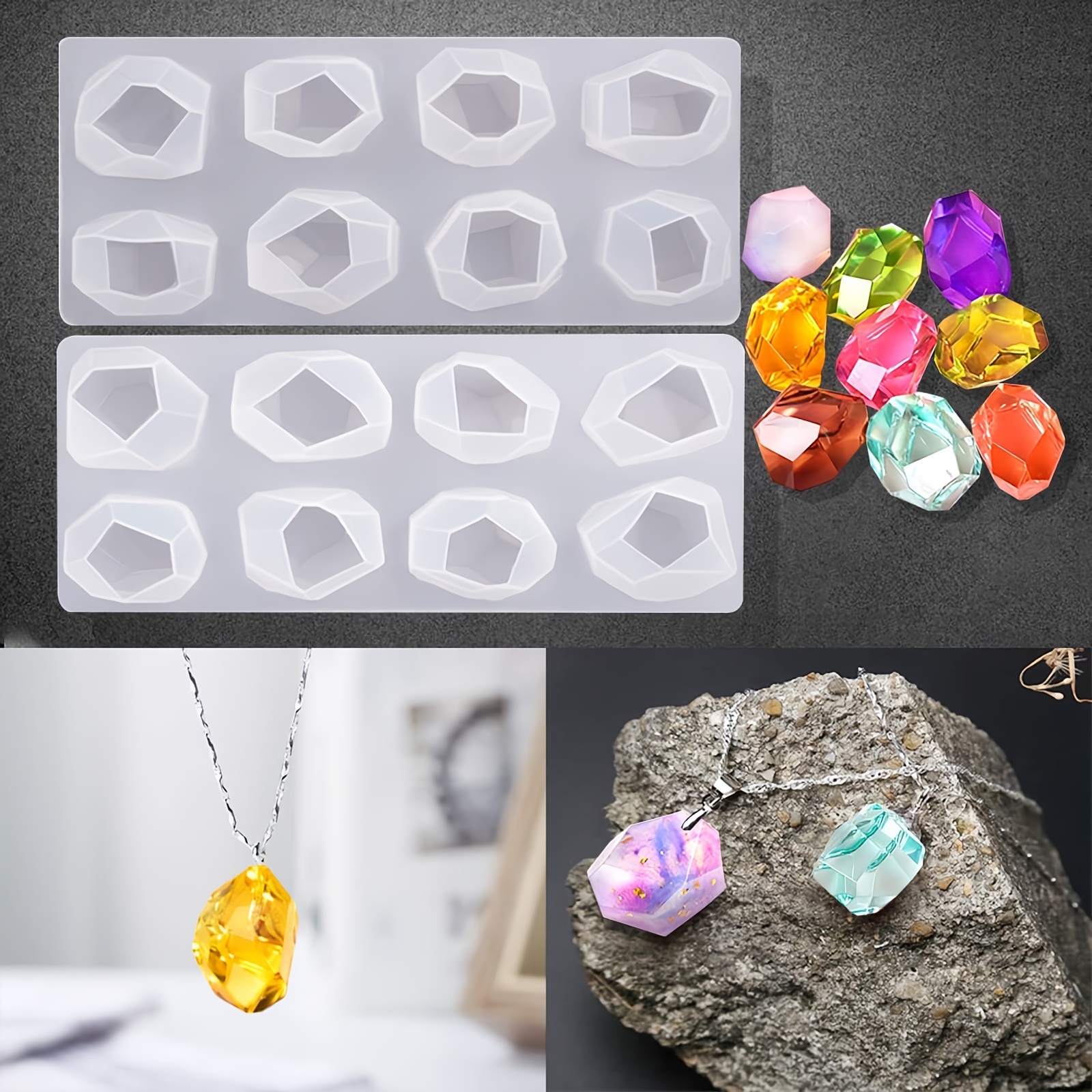 Jewelry Gem Molds Silicone Resin Mold for Crafting Resin Epoxy
