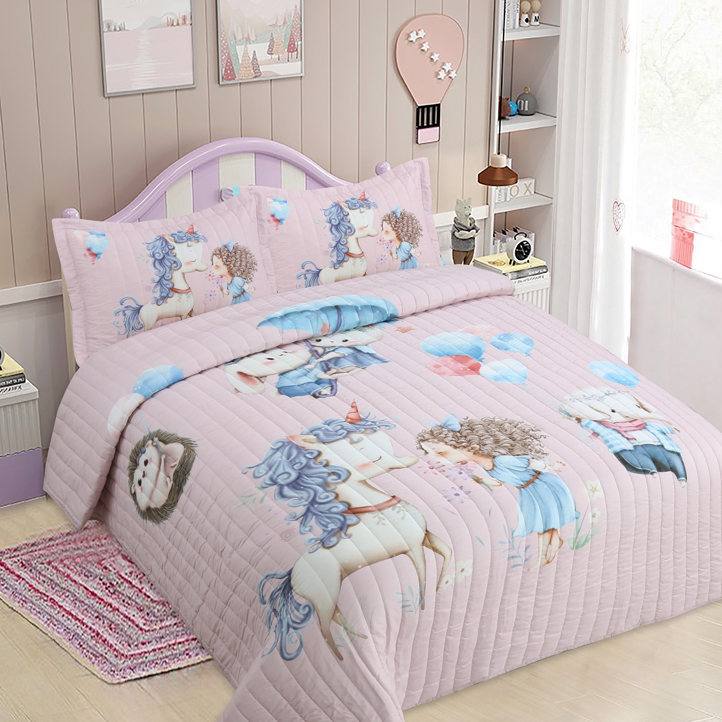 Kid Comforter Set Queen Size Colorful Scale Bedding Set For - Temu