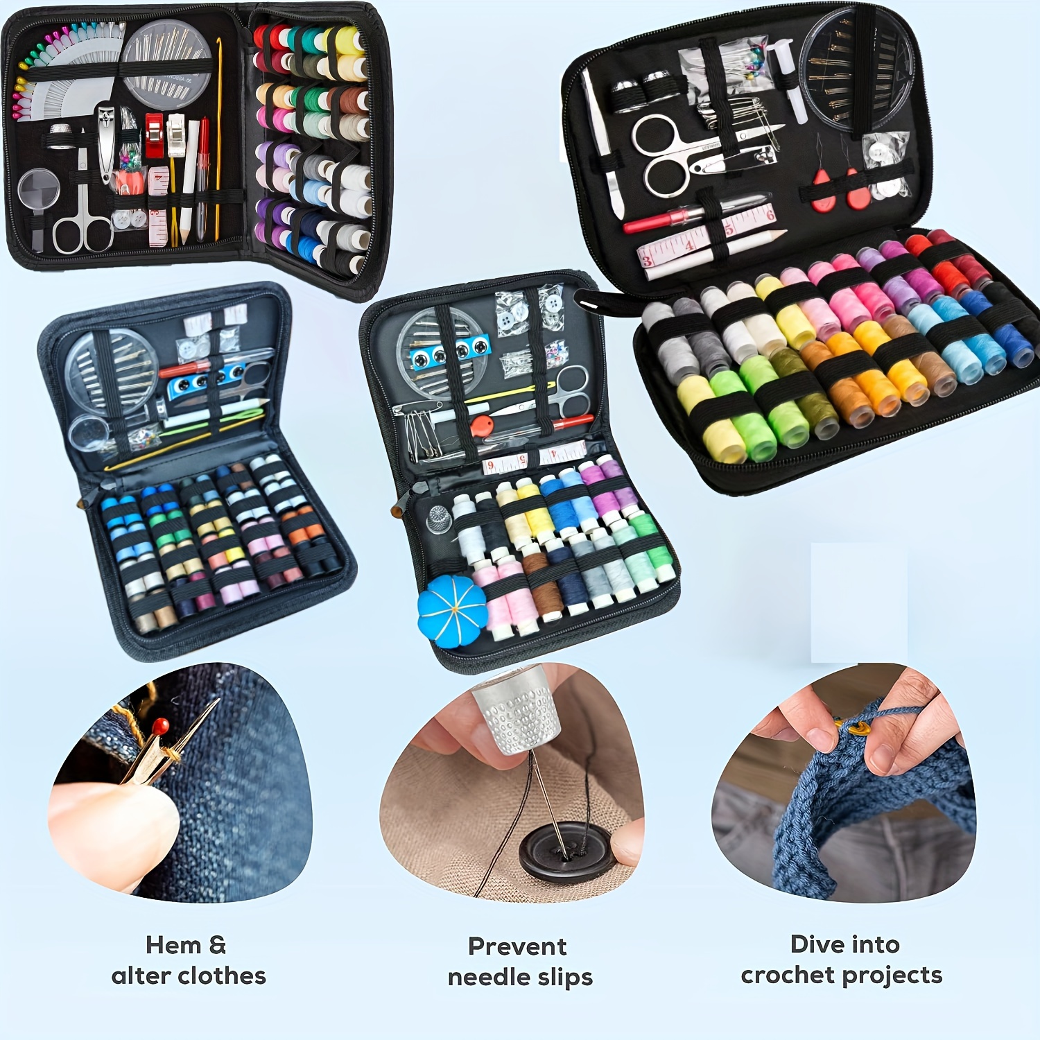 Sewing Kit for Adults and Kids - Small Beginner Set - Multicolor