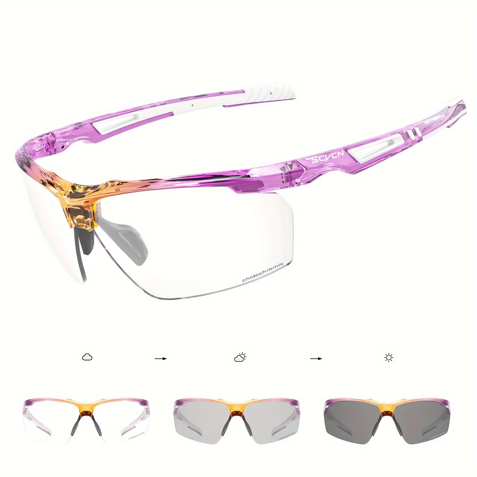 Photochromic Cool Colorful Cycling Sunglasses Outdoor Sports