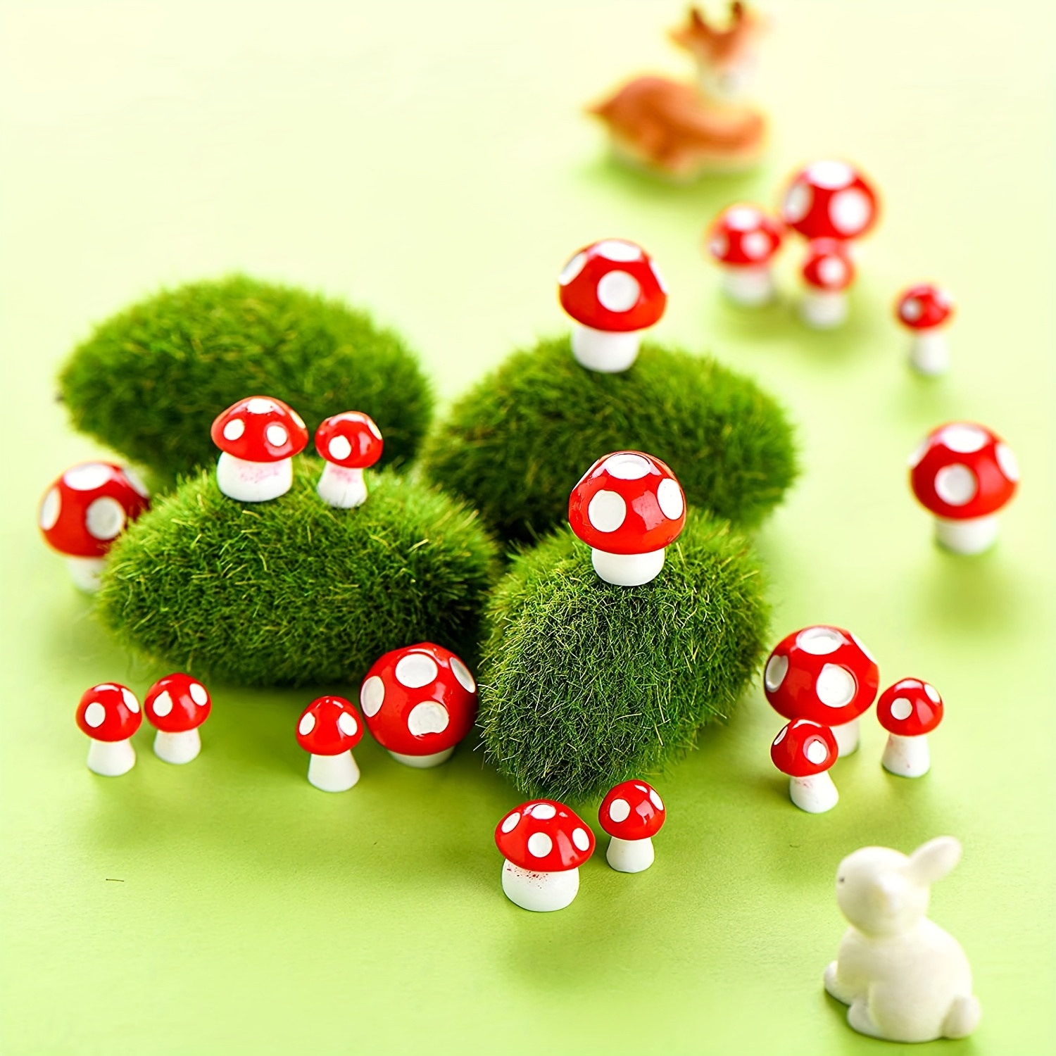 12PCS mushroom accessories Decor Outdoor Fake Mushrooms Miniature