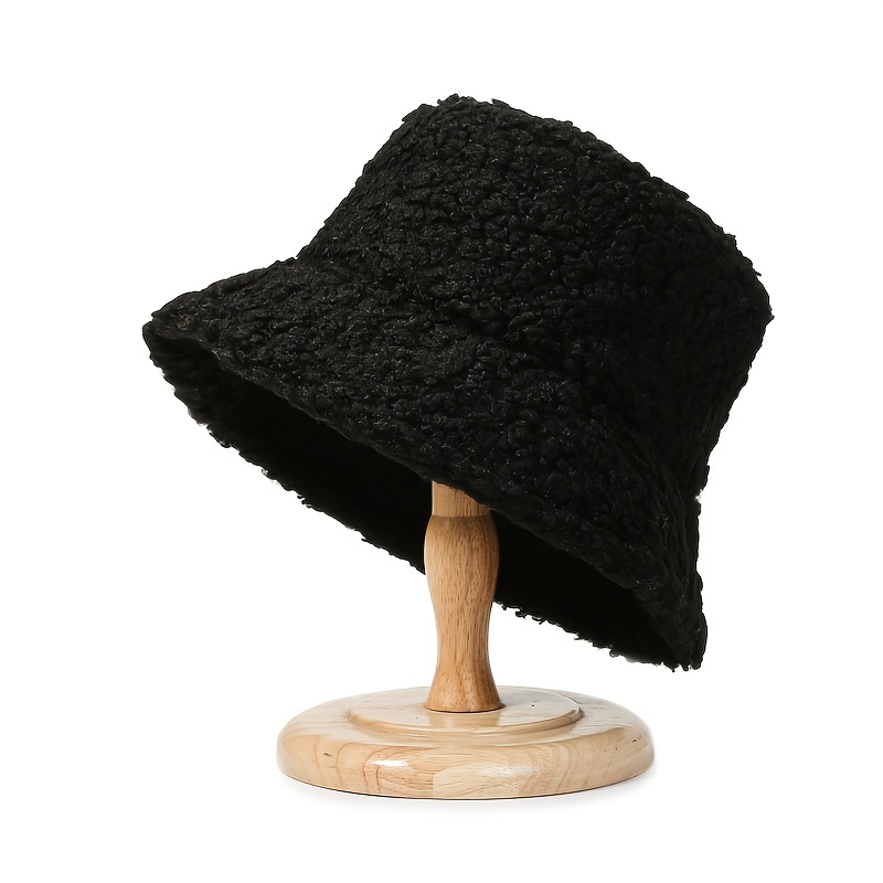 Winter Warm Bucket Hats Thicken Plush Fisherman Hats Outdoor - Temu Canada