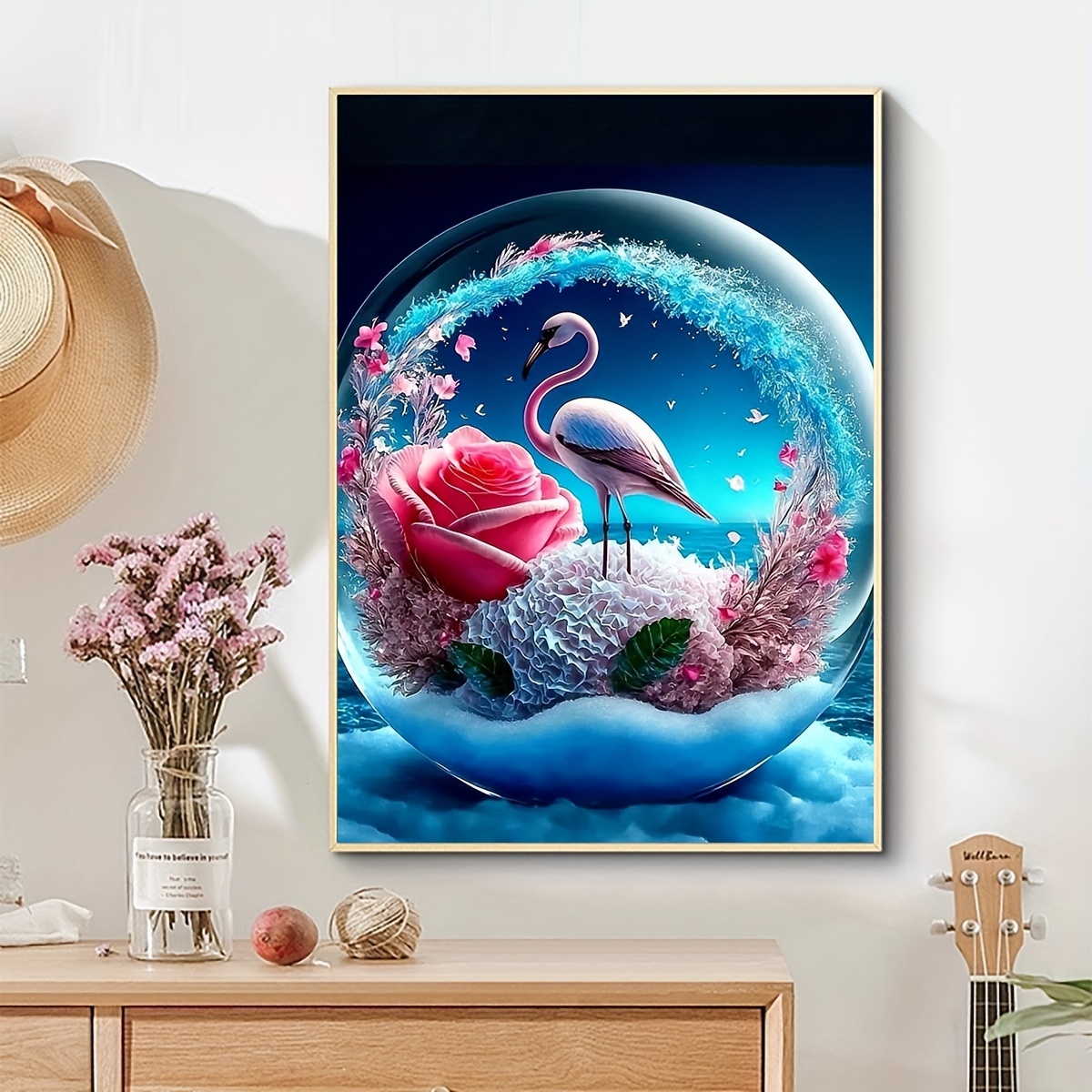 Diamond Painting Stickers Kids 5D DIY Art Craft Flamingo Hawaii Painting  with Diamonds Paint by Numbers for Children