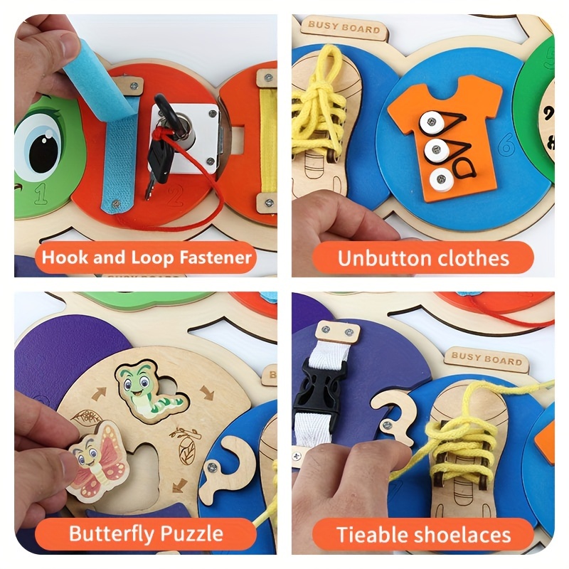 Folding Busy Board Montessori Toys For Kids Age 6+ Sensory - Temu
