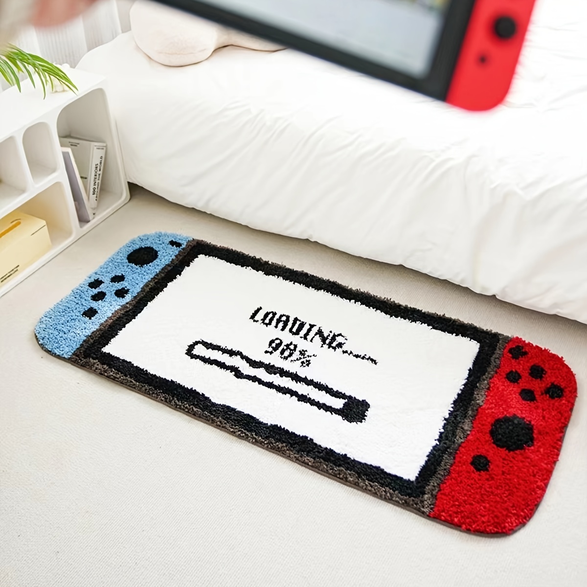 

1pc Funny Gamer Carpet For Home And Bedroom Decor - Washable And Durable Gaming Mat For Game Console And Living Room
