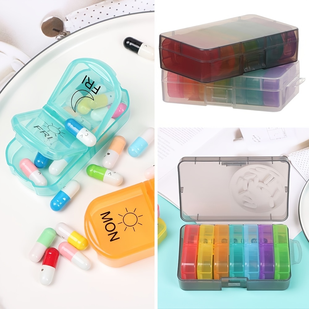 1pc Portable Medicine Packaging Box for Travel 7 Day Pills