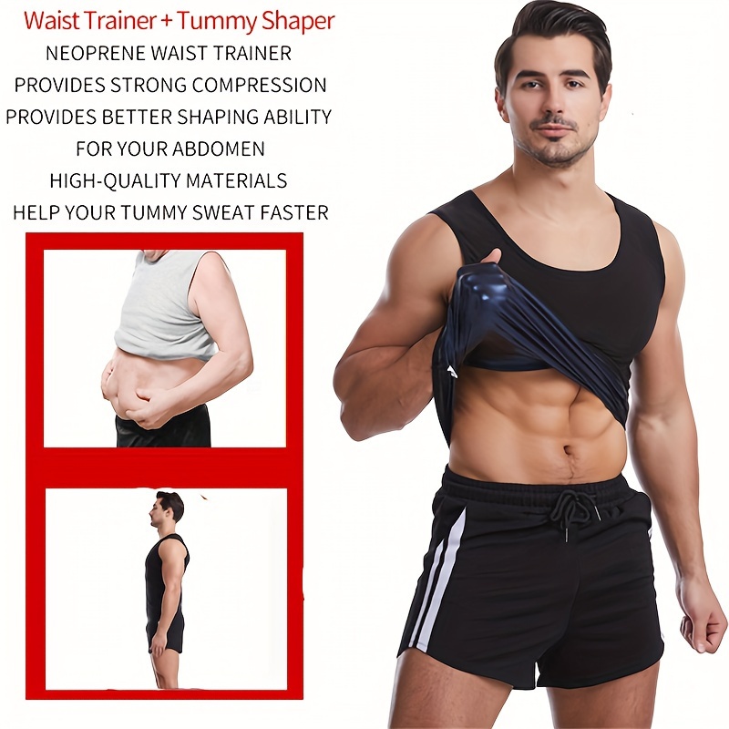 Men's Compression Body Shaper Tank Top Slimming Vest - Temu