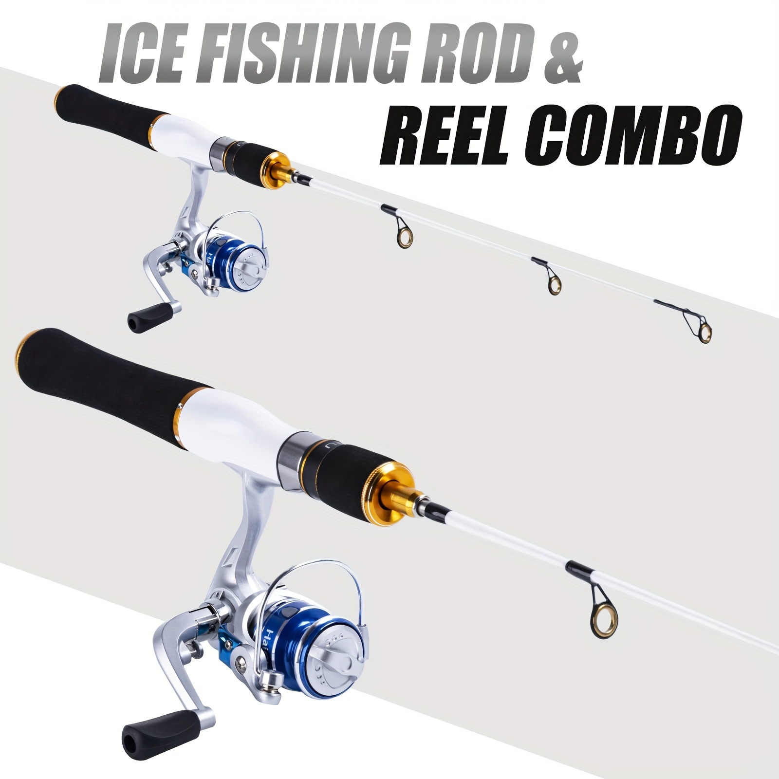 Ice Fishing Reel Rod Combo Ice Fishing Rod White - Temu