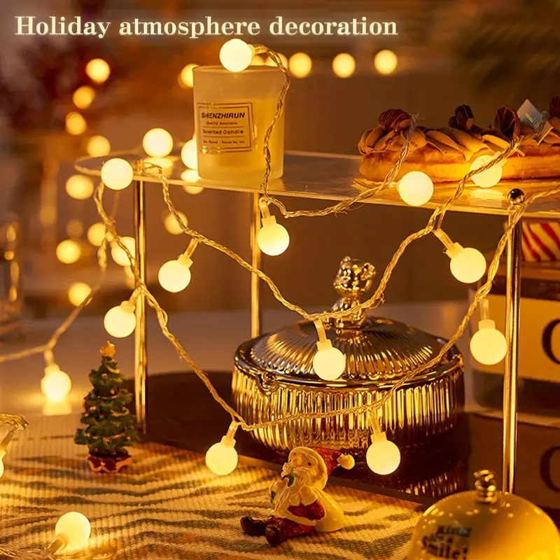 globe string lights battery powered led fairy light for indoor and outdoor party wedding garden tree for halloween christmas new year decoration for outdoor camping hiking details 9