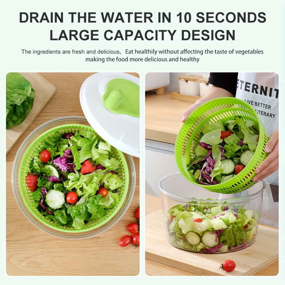 5 Liter ] Vegetable Salad Spin Dryer & Washer Spinner Dehydrator