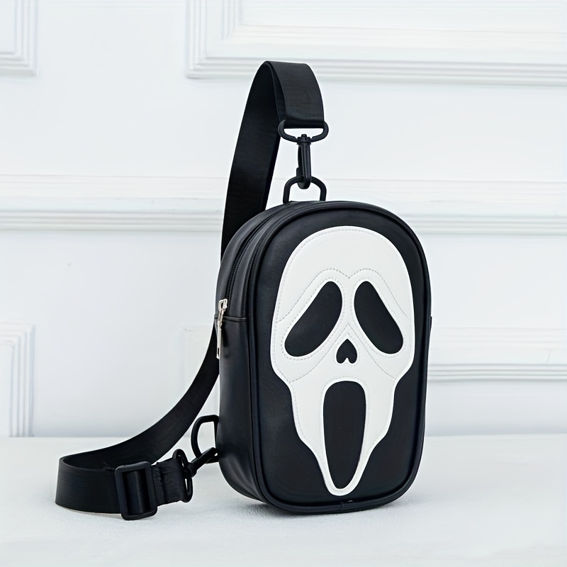 1/2Pcs Creative Ghost Bag Goth Gothic Bag Funny Unusual Bags Ghostfaced  Anime Shoulder Bag Ghost Faced Y2k Purse Crossbody