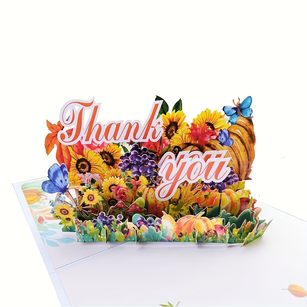 1 Pezzo Biglietto Pop up 3d Cornucopia Biglietto Auguri - Temu Italy