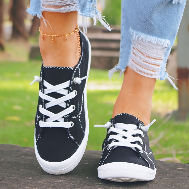  YEKZDD Zapatos de lona para mujer, mocasines bajos, suaves y  cómodos, para caminar, zapatos planos de moda casual : Ropa, Zapatos y  Joyería