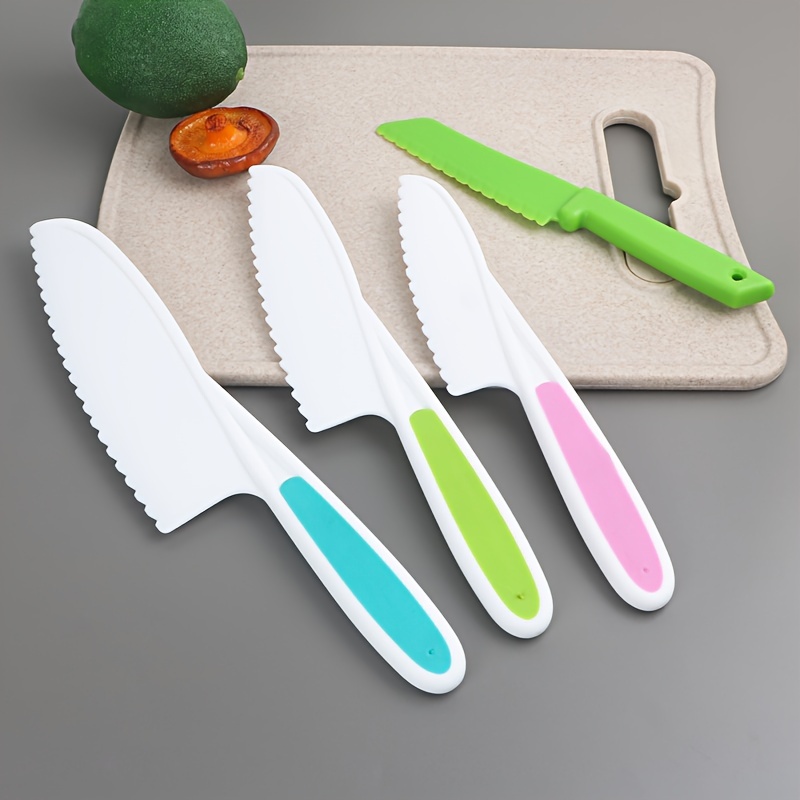 ONUPGO Knives for Kids 10 Pieces Plastic Kitchen Baking Knife Set,  Montessori Kitchen Tools for Toddlers-Kids Cooking Sets, Real Kids Safe  Cooking
