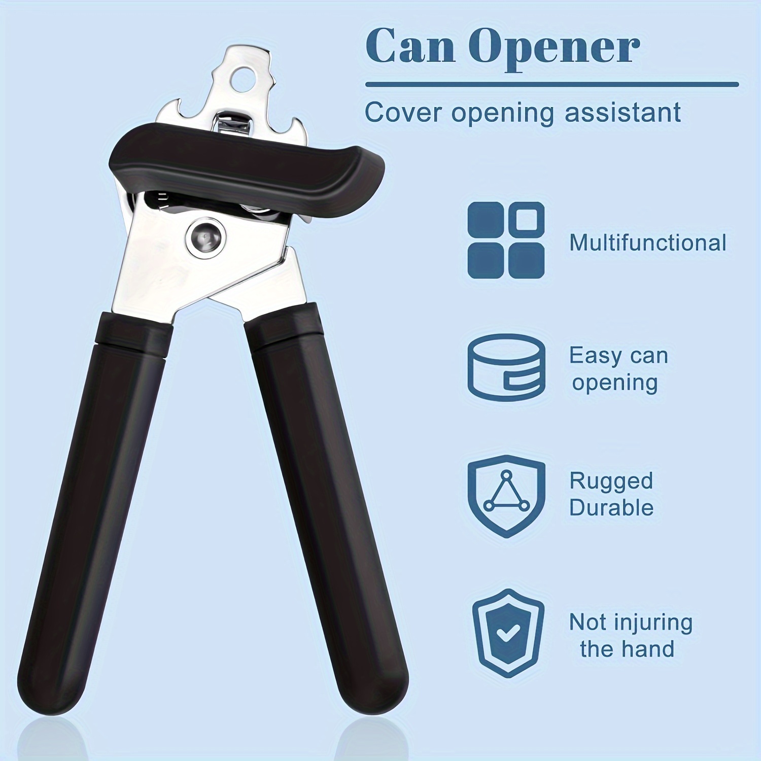 Can Opener, Kitchen Durable Stainless Steel Heavy Duty Can Opener