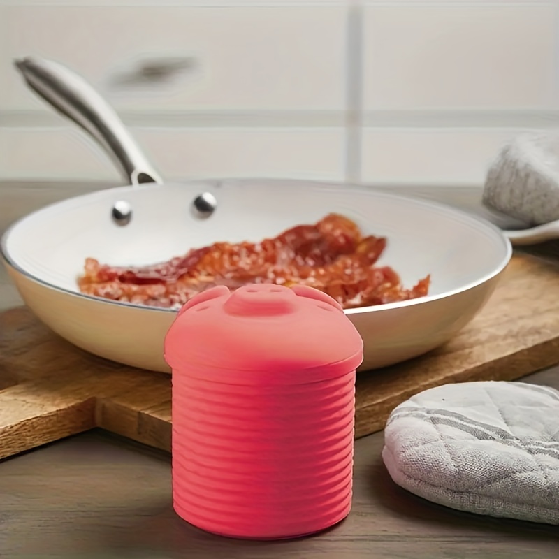 Silicone Bacon Grease Container With Strainer,keeper For Storing Frying Oil  And Cooking Grease,family Friendly Kitchen Tools, Fun & Functional Silicone Grease  Container - Temu Bulgaria