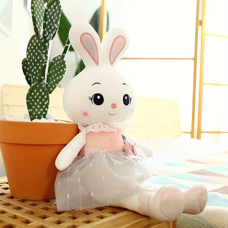 Creative Carrot & Strawberry Pack Turns Into Cute Long Ear Rabbit Plush Toys Carrot 35cm