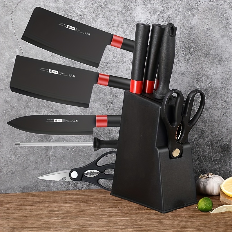Stainless Steel Kitchen Knife Set - Includes Slicing, Chopping