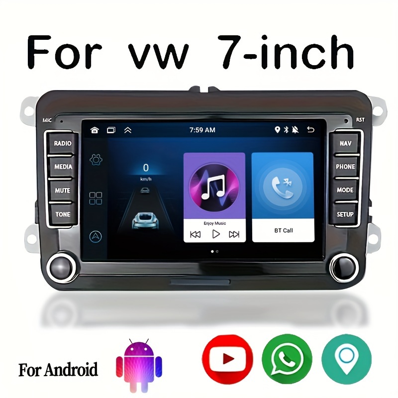 Autoradio GPS Android 10.0 1 Din 7  Ecran Rétractable 2G+32G WiFi