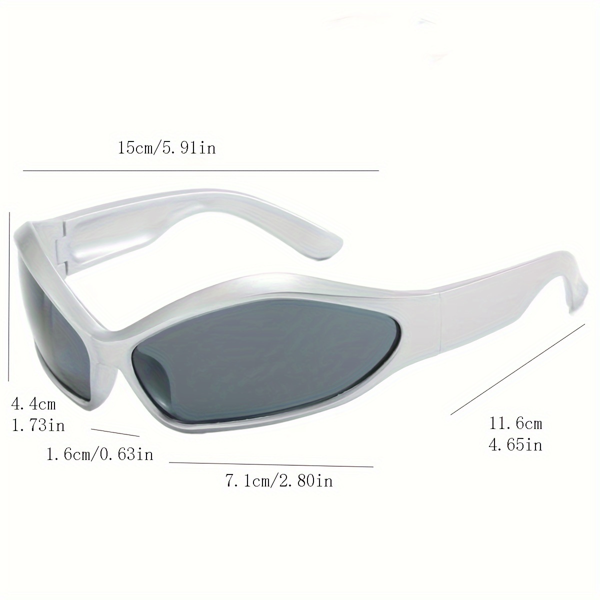 Y2k Futuristic Wrap Around Sunglasses Women Men Alien - Temu Canada