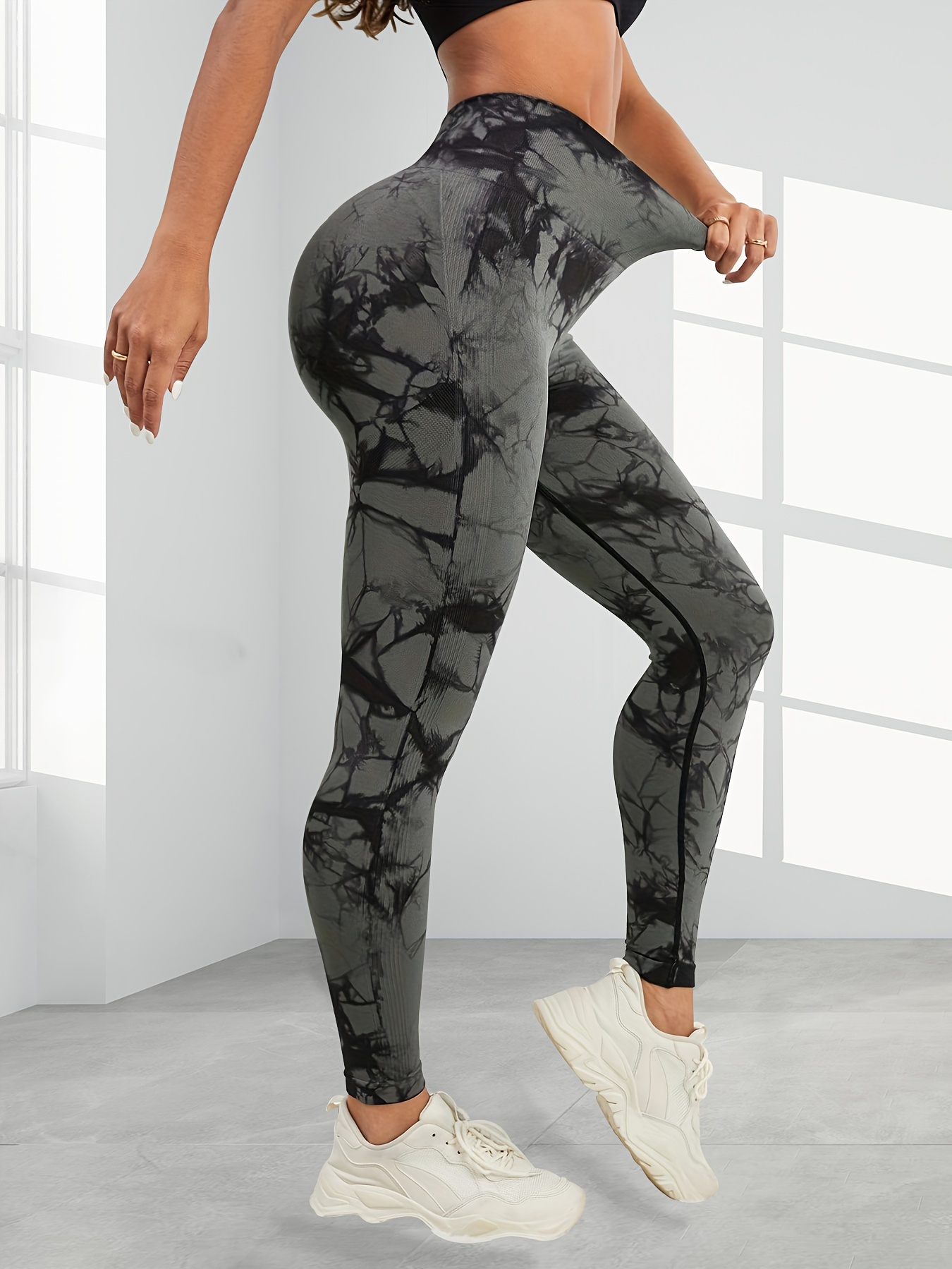 Gaiam + Om High Rise Waist Yoga Pants – Performance Spandex  Compression Leggings