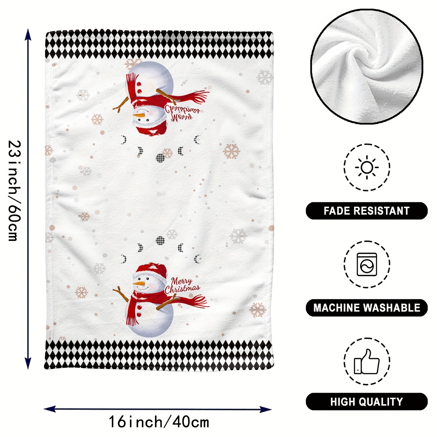 Christmas Snowman Dish Towels Soft Absorbent Kitchen Towel - Temu