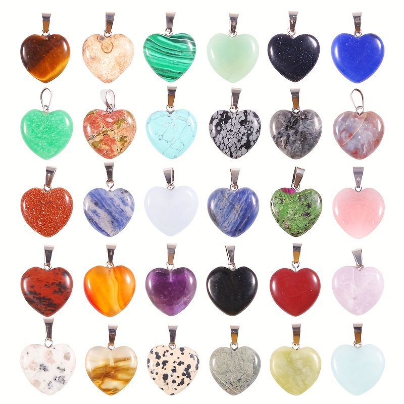 Glass Crystal Heart Pendant Crystal Faceted Pendant Heart - Temu