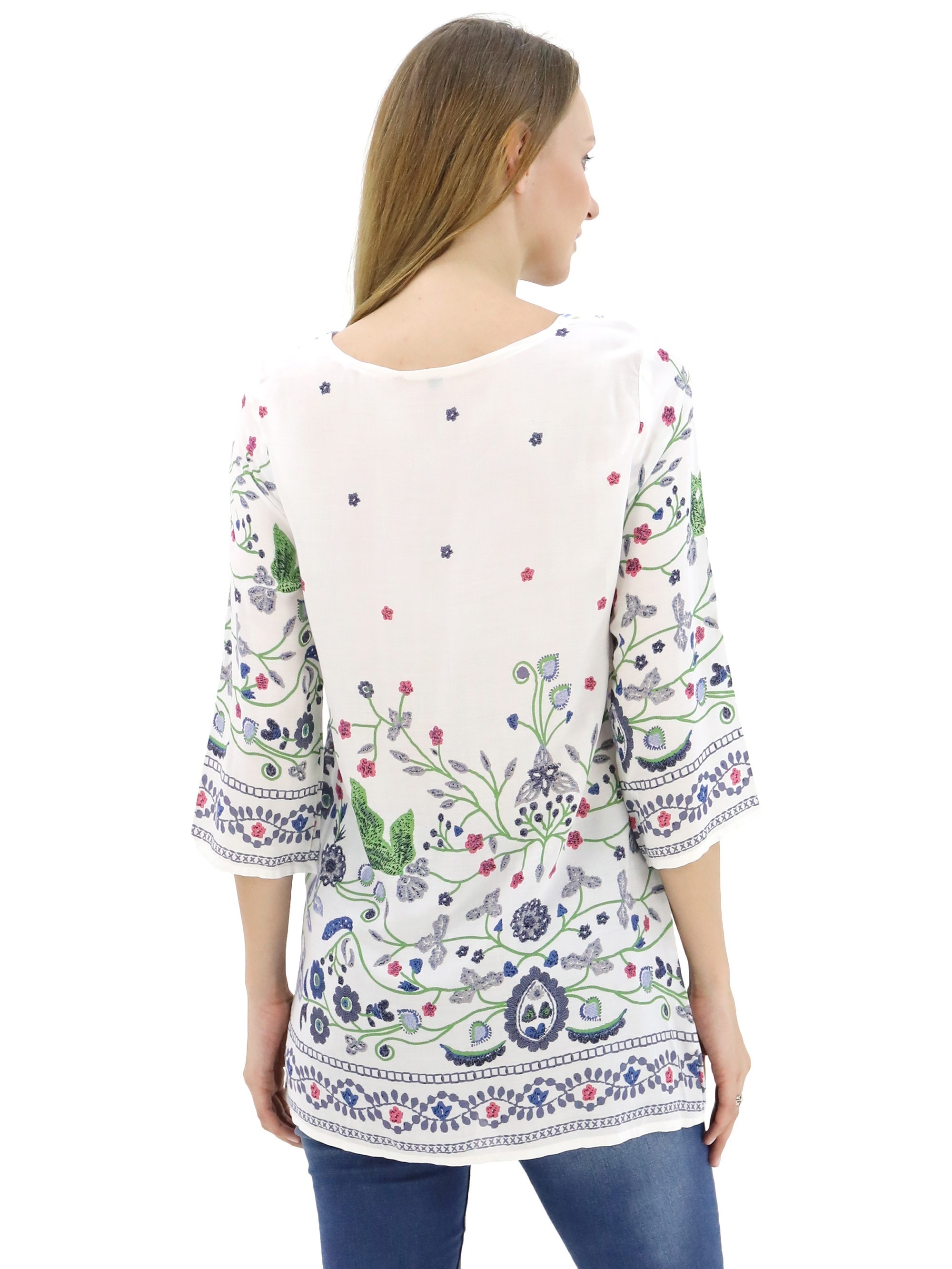 Blusa blanca cuello online barco