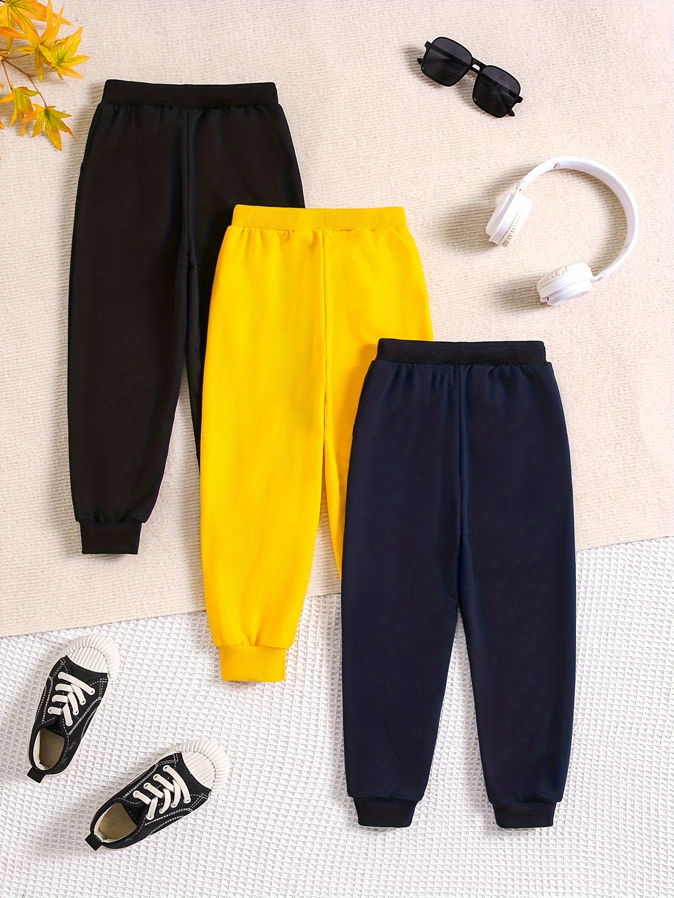 Kids Casual Sweatpants Long Pants Plain Color Fashion Shorts