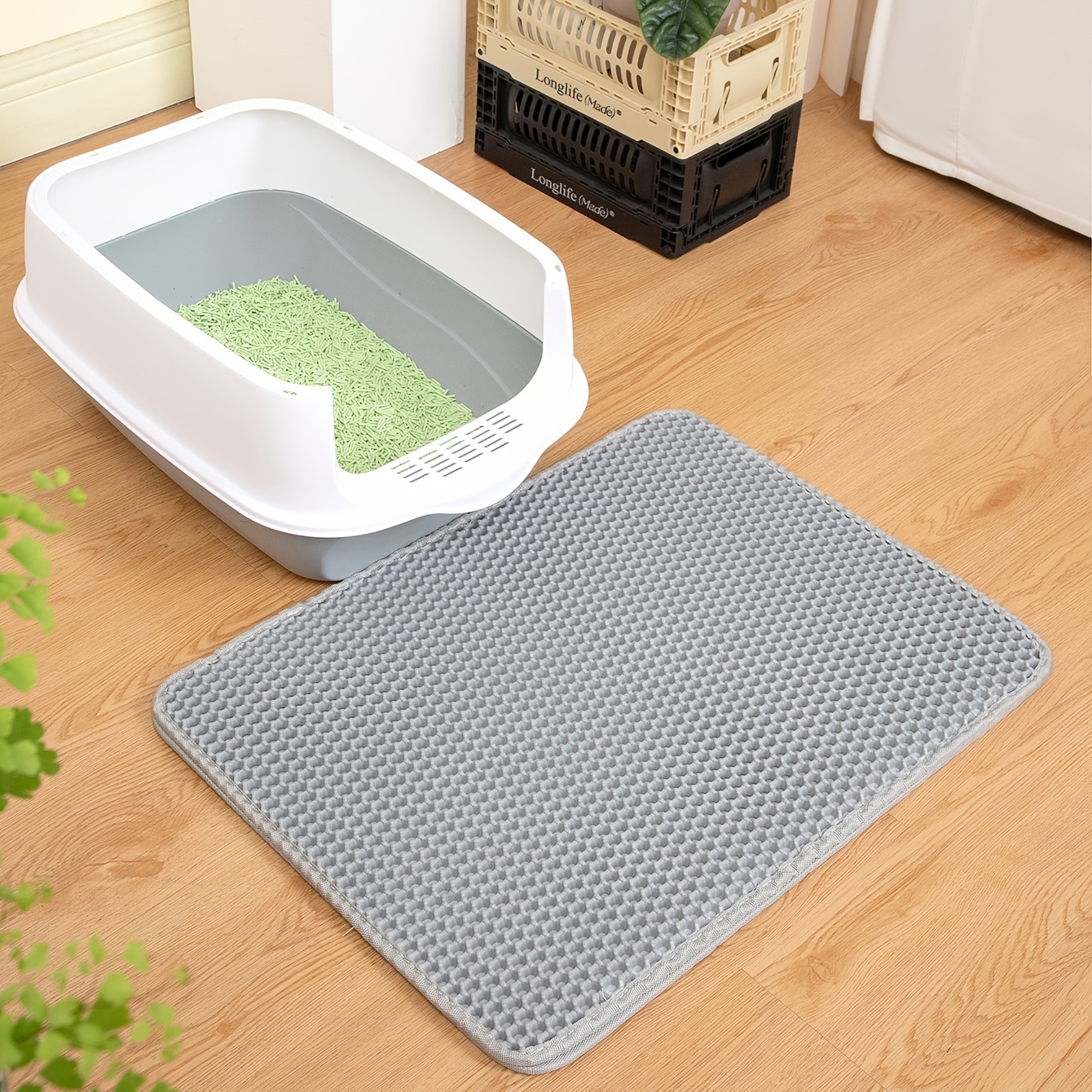 new Waterproof litter mat double litter mattress trapping litter box  cattery mat cleaning mat