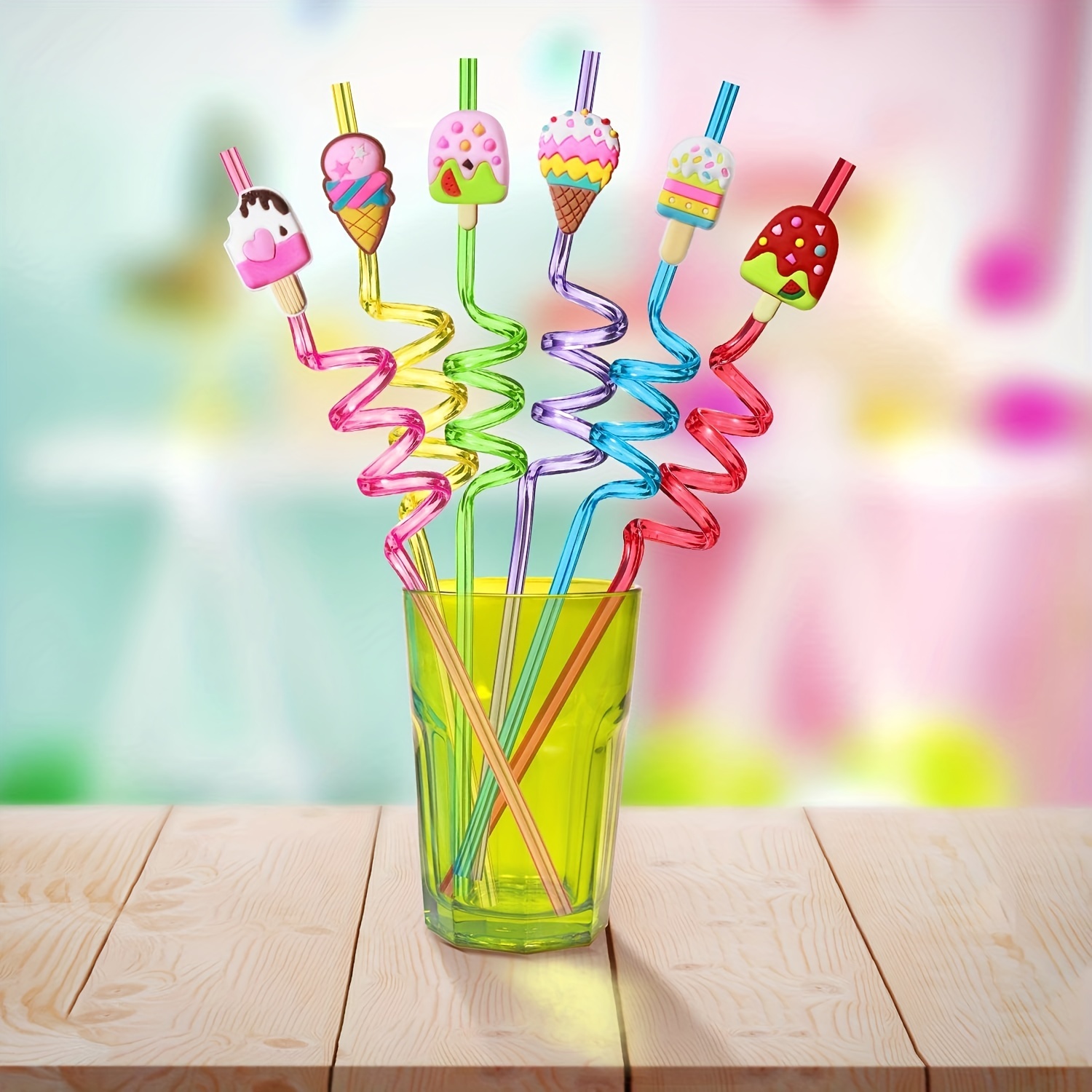 Reusable Snowflake Straws For Girls Birthday Party Supplies