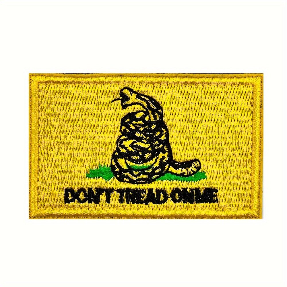 Don't Tread On Me - Creative Hook And Loop Embroidered Patch, Outdoor Cool  Patch Decoration For Backpack Pants Clothes Shoes - Temu