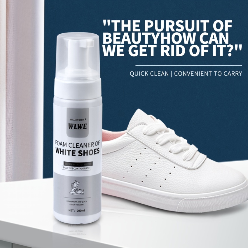 Sneaker Whitener White Shoes Foam Cleaner Waterproof Whitening Cleansing  Spray Powerful Shoe Stain Remover Sneaker Cleaner