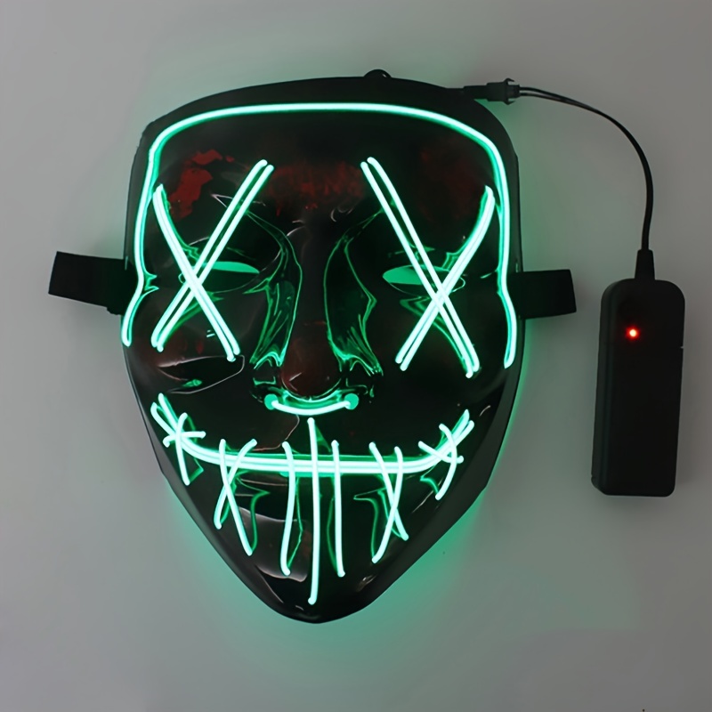 Halloween Led Mask With 3 Modes Glowing Scary Led Mask - Temu