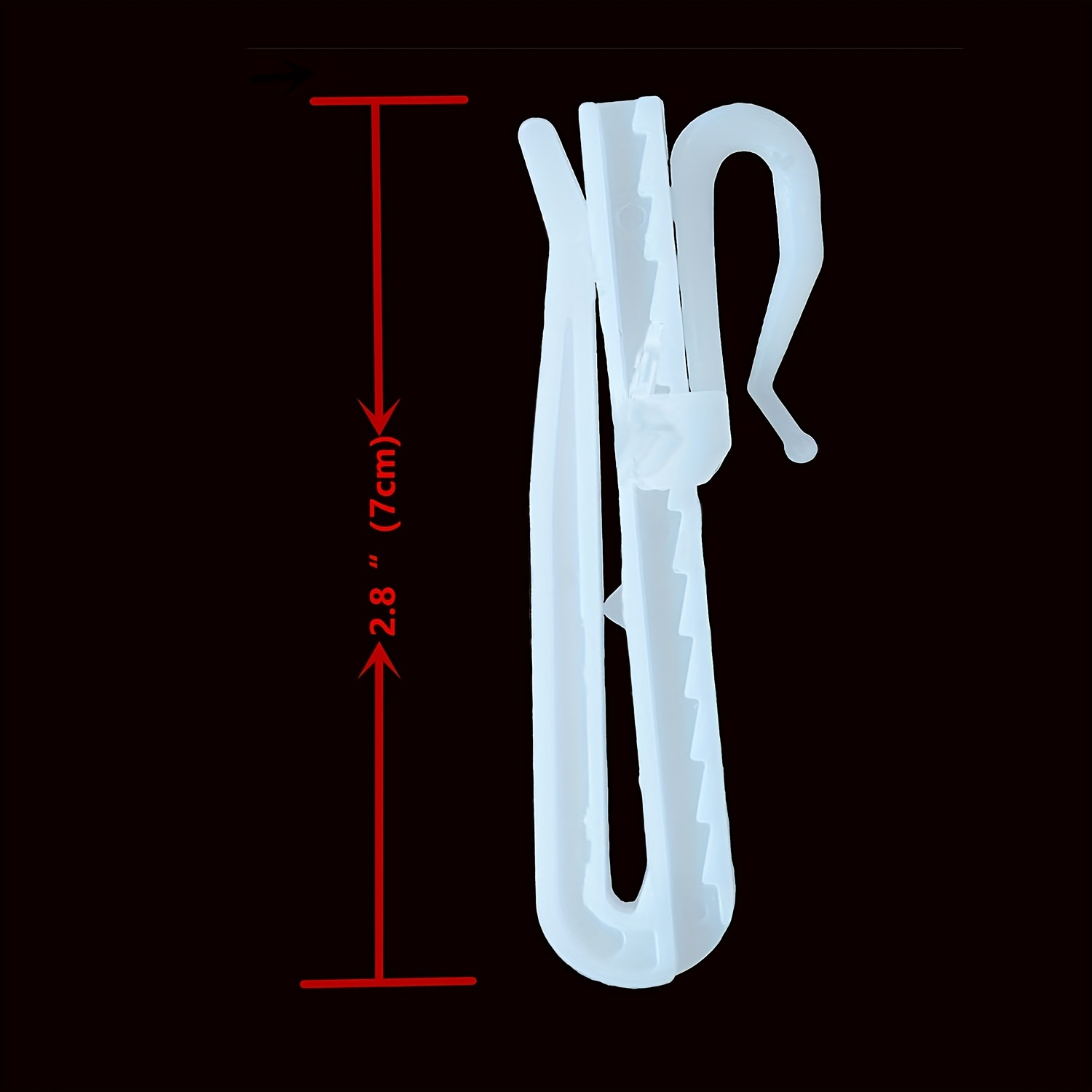White Plastic Curtain Hooks Adjustable Curtain Clip Hook - Temu