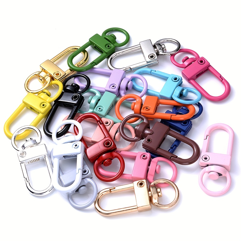 30/50pcs Plastic Lobster Clasp, Colorful Lanyard Clip And Hook Clasp, Mixed  Color, Plastic Keychain Clip For DIY Key Ring