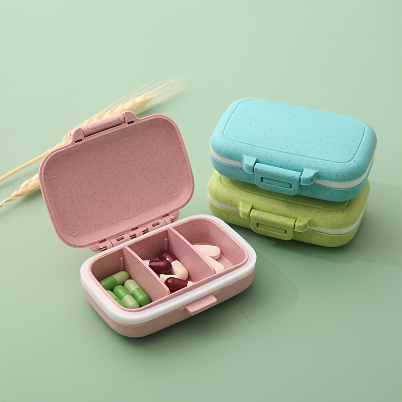 Stylish Pill Box with 3 Compartments for Supplements
