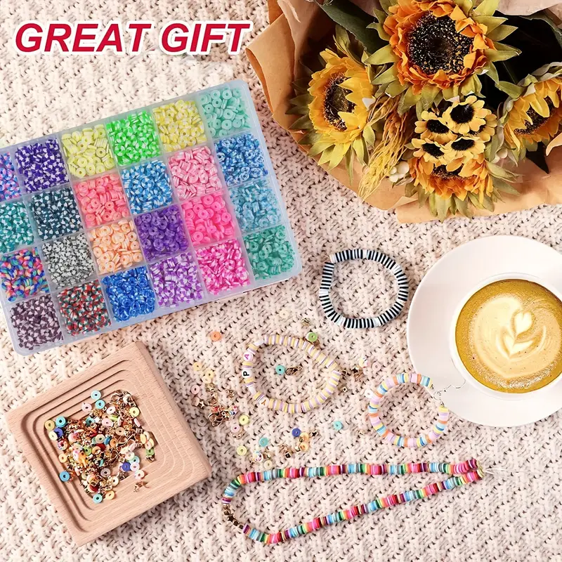24 Colors Bracelet Making Kit Diy Handmade Beads Double - Temu