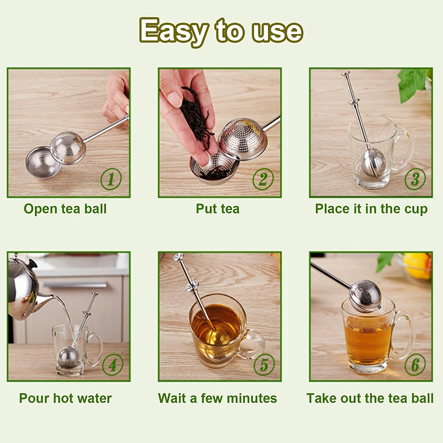 Tea Strainer Mesh Tea Ball with Squeeze Handle – Bernal Cutlery