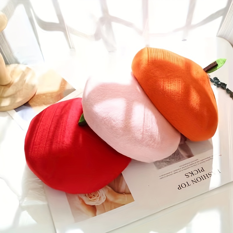 Vintage Orange Fruit Beret Candy Lightweight Painter Hats For Women