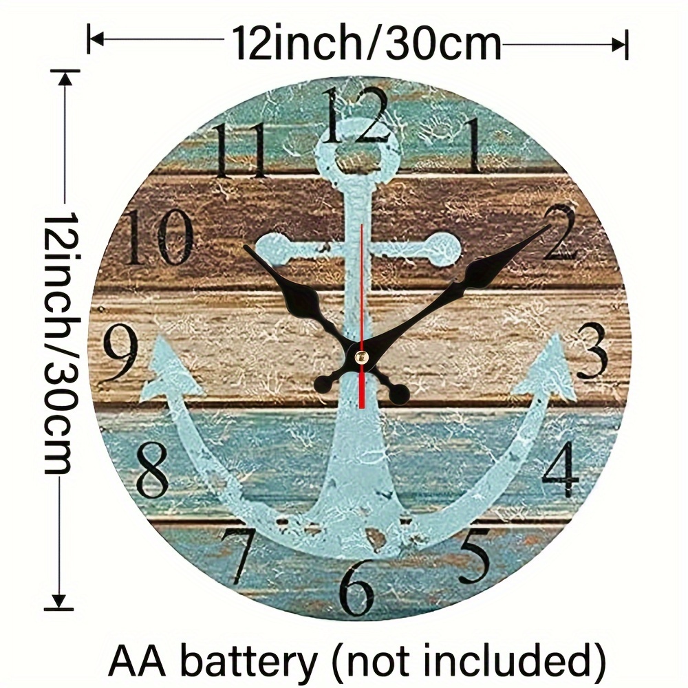 1pc Reloj Playa Baño Decoración Playa Reloj Pared Temático - Temu